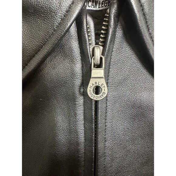 Men's Harley Davidson Leather Jacket 2XL Tall Biker Motorcycle Riding - Picture 4 of 14